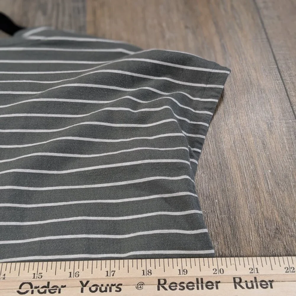 J. Jill Gray and White Striped Midi Dress - Picture 7 of 9